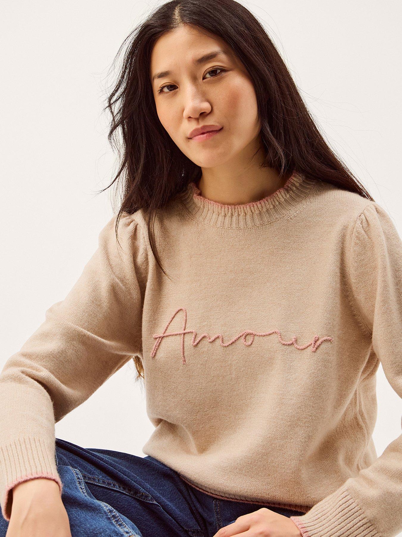  image of monsoon-ami-amour-jumper-cream