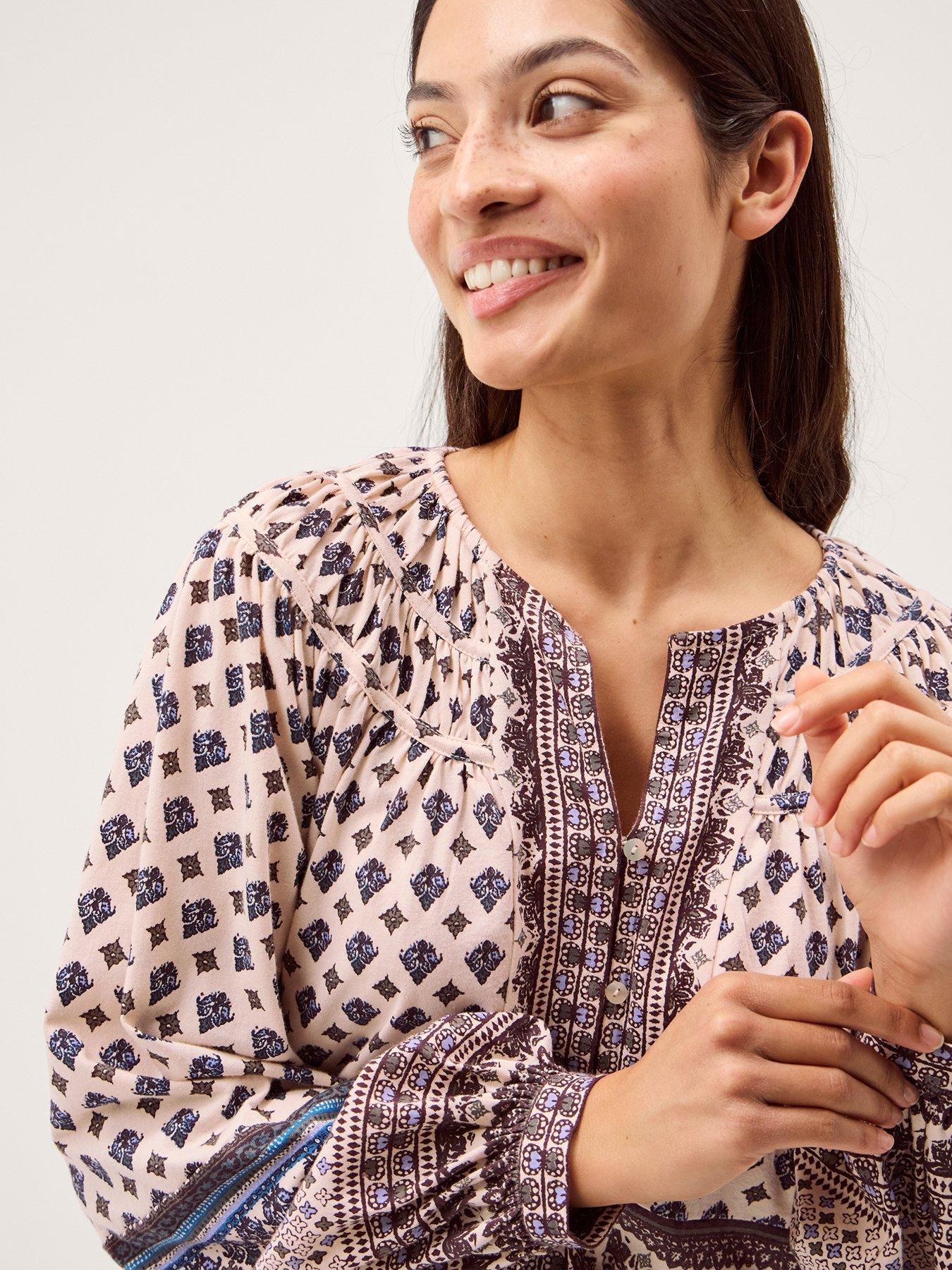  image of monsoon-hern-heritage-jersey-top-cream