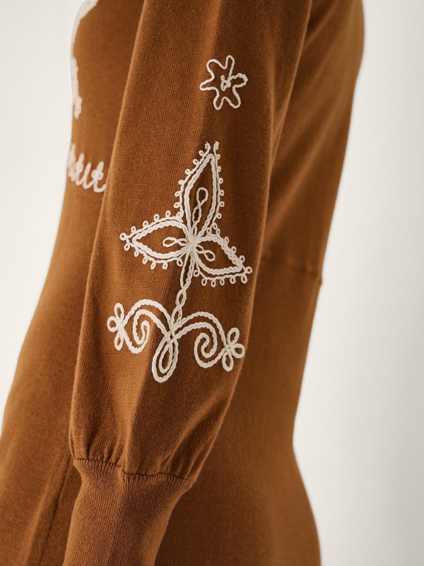  image of monsoon-cleo-cornelli-dress-brown