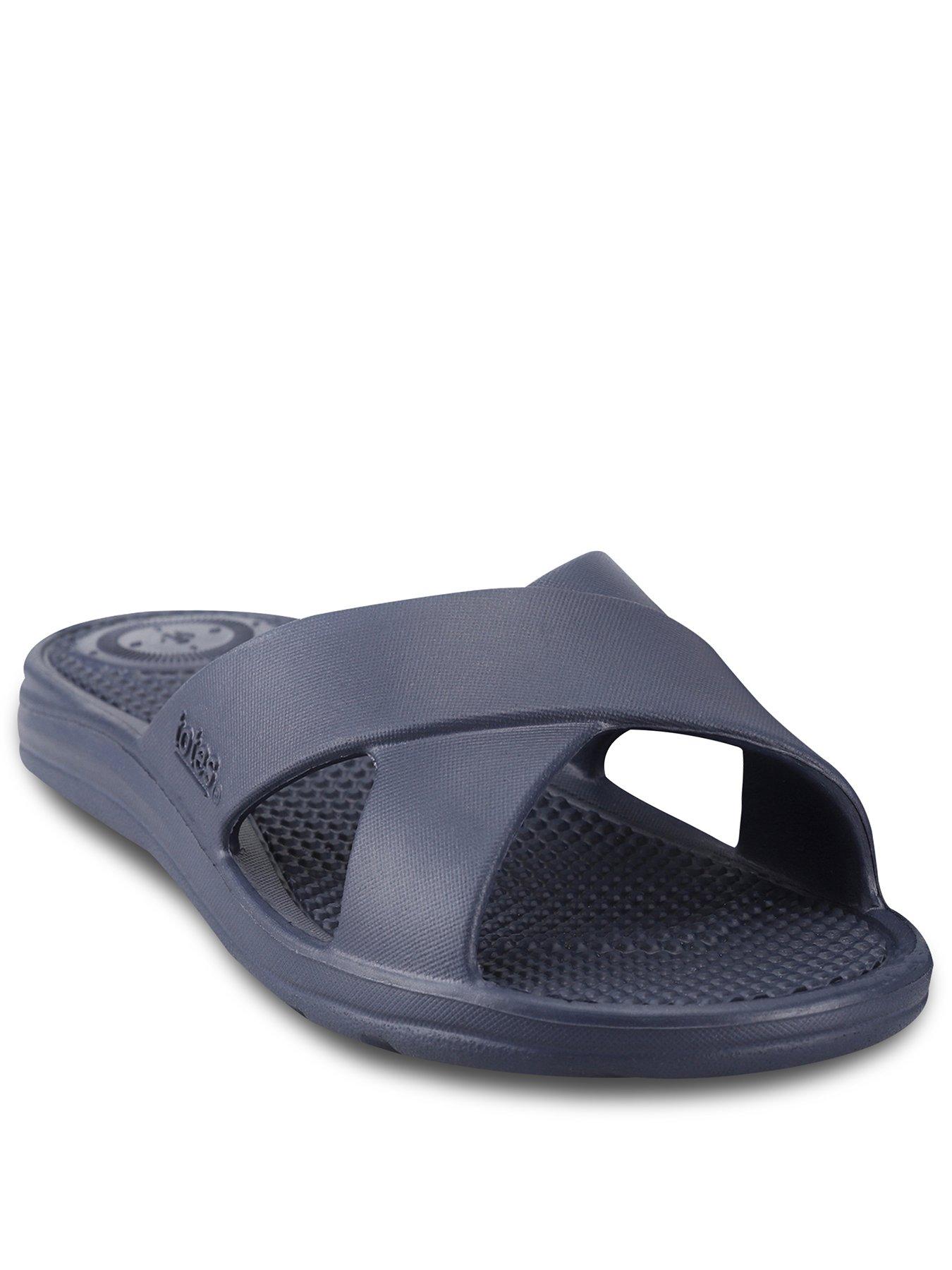  image of totes-solbounce-ladies-cross-slide-navy