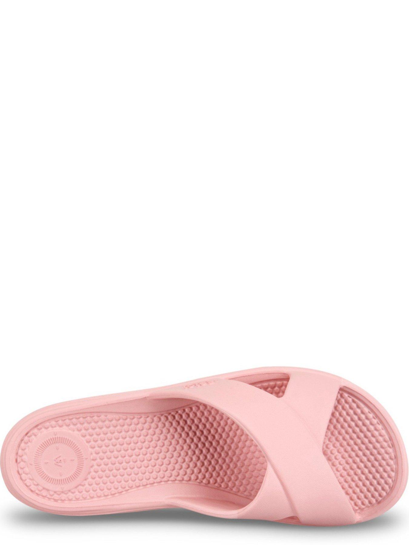  image of totes-solbounce-ladies-cross-slide-dusky-pink