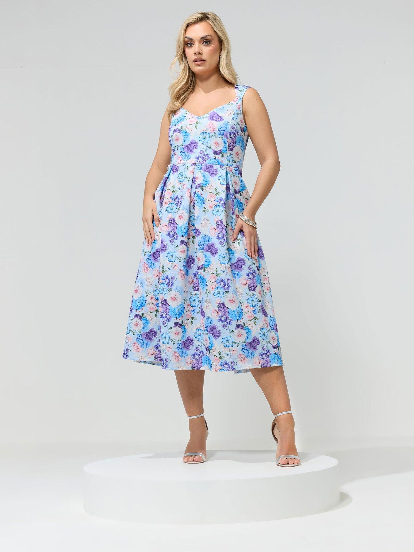 Yours Curve Floral Scuba Dress