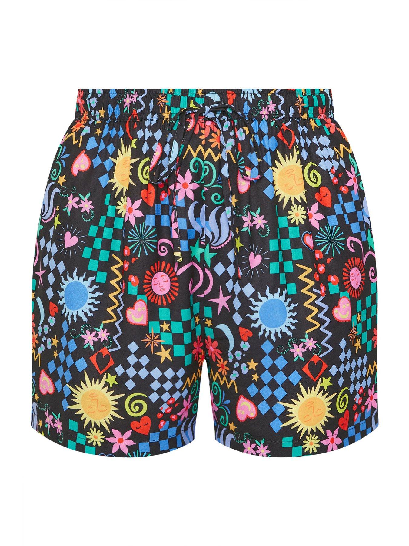 Image 5 of 5 of Yours Curve Shorts Co-Ord Set - Black