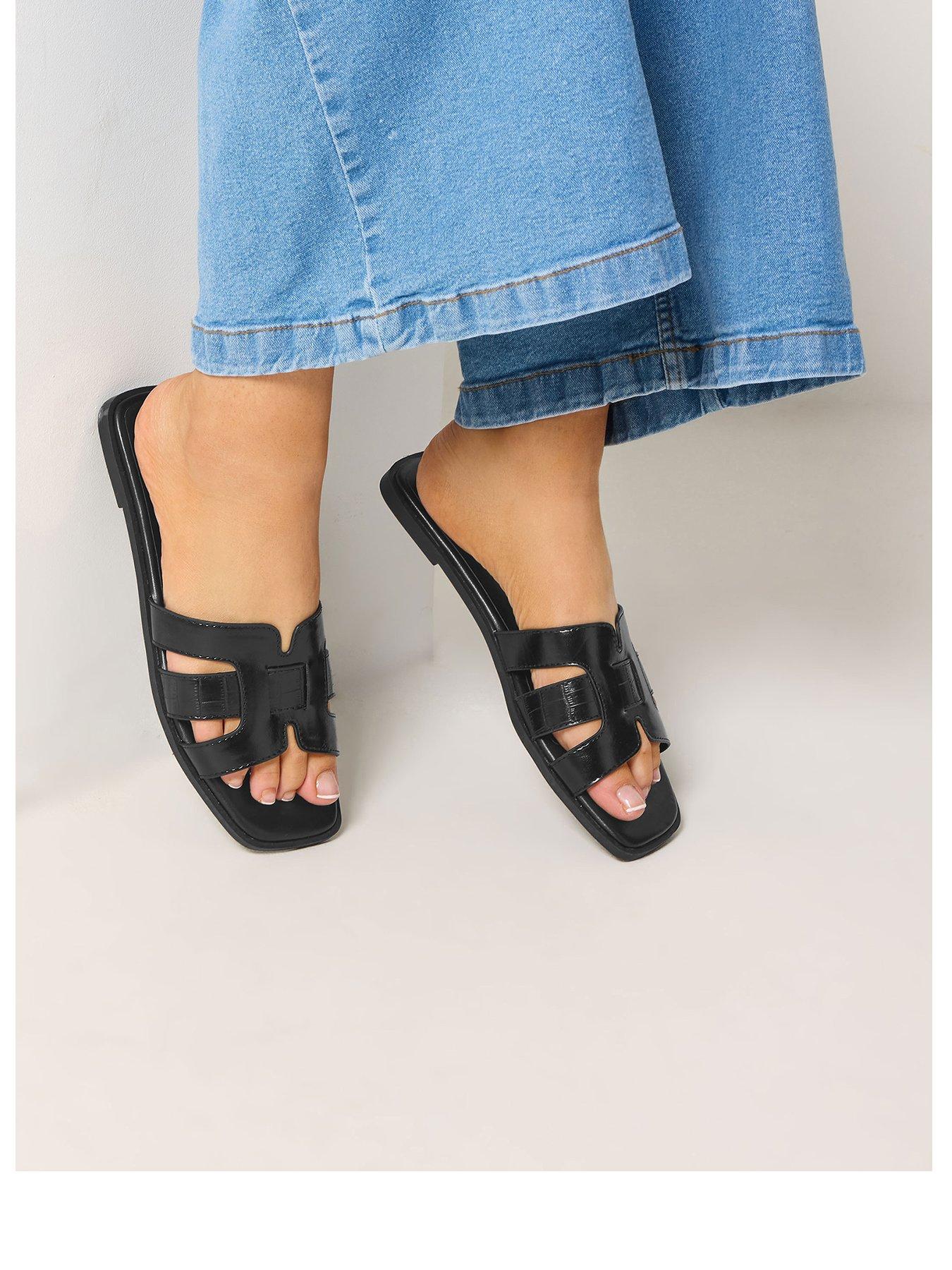 Yours Extra Wide Fit Cut Out Mule Sandal