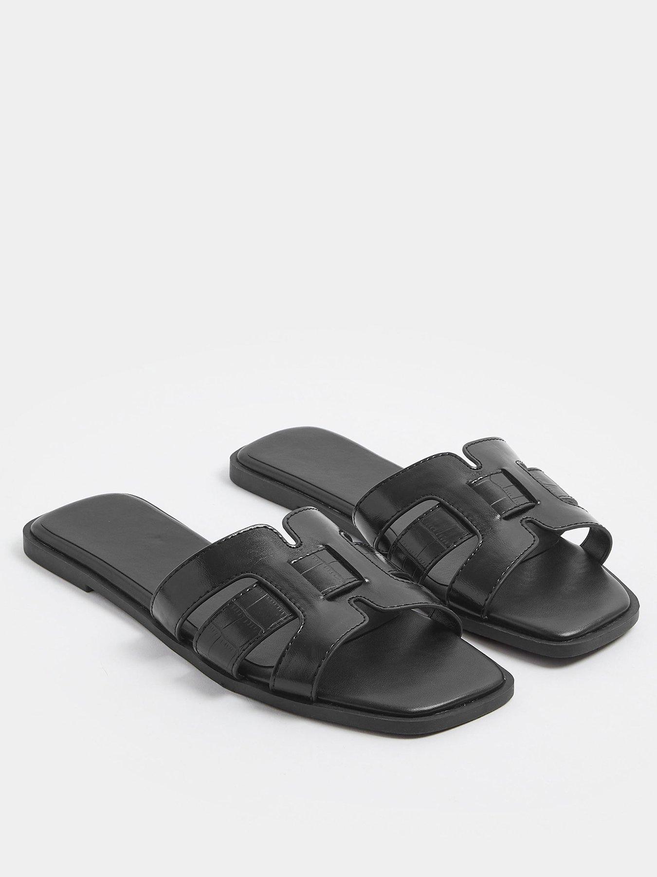 Image 2 of 4 of Yours Extra Wide Fit Cut Out Mule Sandal - Black