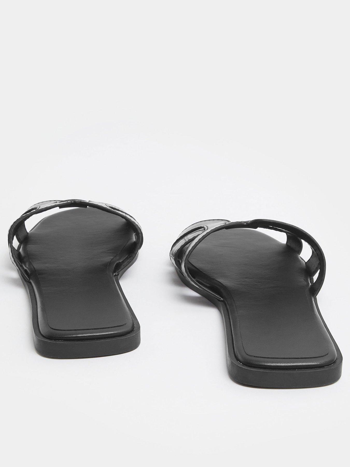 Image 3 of 4 of Yours Extra Wide Fit Cut Out Mule Sandal - Black
