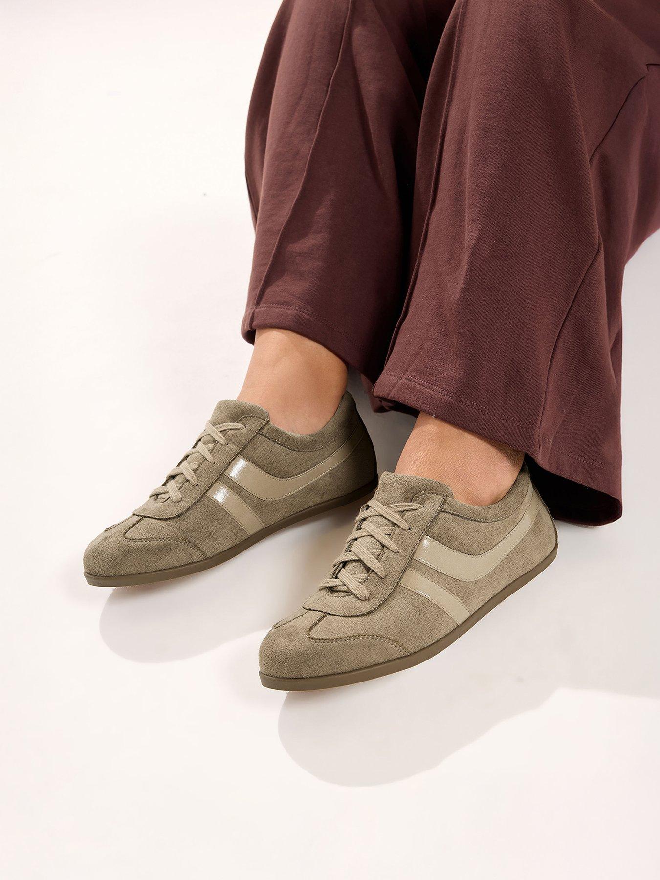 Yours Extra Wide Fit Low Profile Trainers - Cream