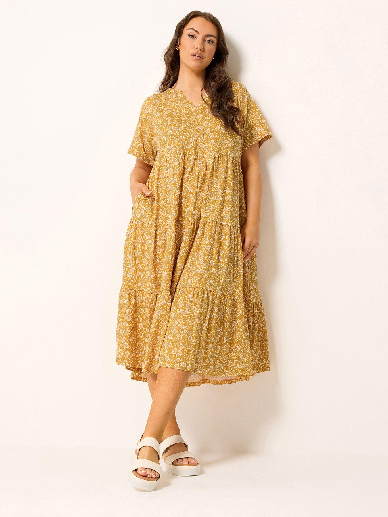 Yours Curve Cotton Tierred Dress