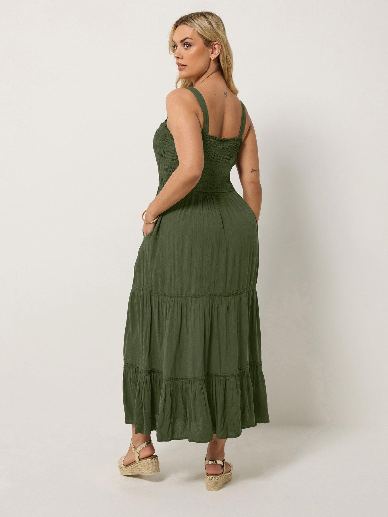 Image 2 of 4 of Yours Curve Shirred Placket Dress
