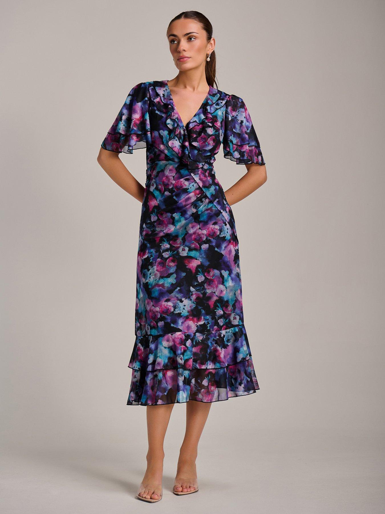 jolie-moi-ruffle-detail-ruched-mesh-midaxi-dress