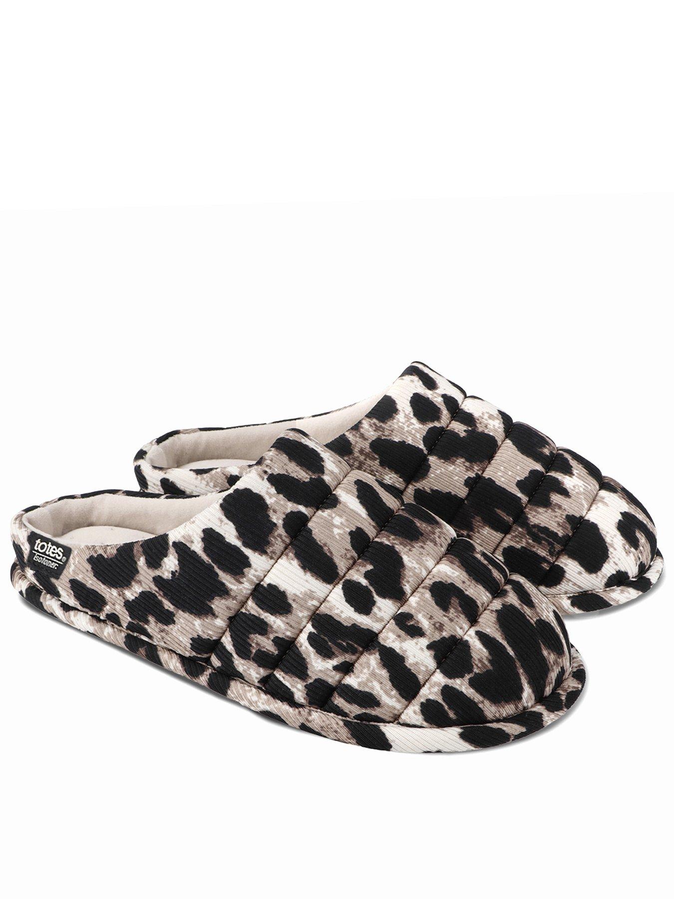 Totes Isotoner Isotoner Ladies Animal Swept Back Mule Slipper - Animal