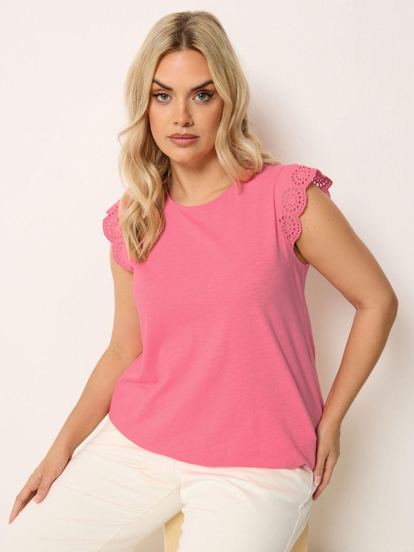 Yours Curve Broderie Frill Sleeve Vest