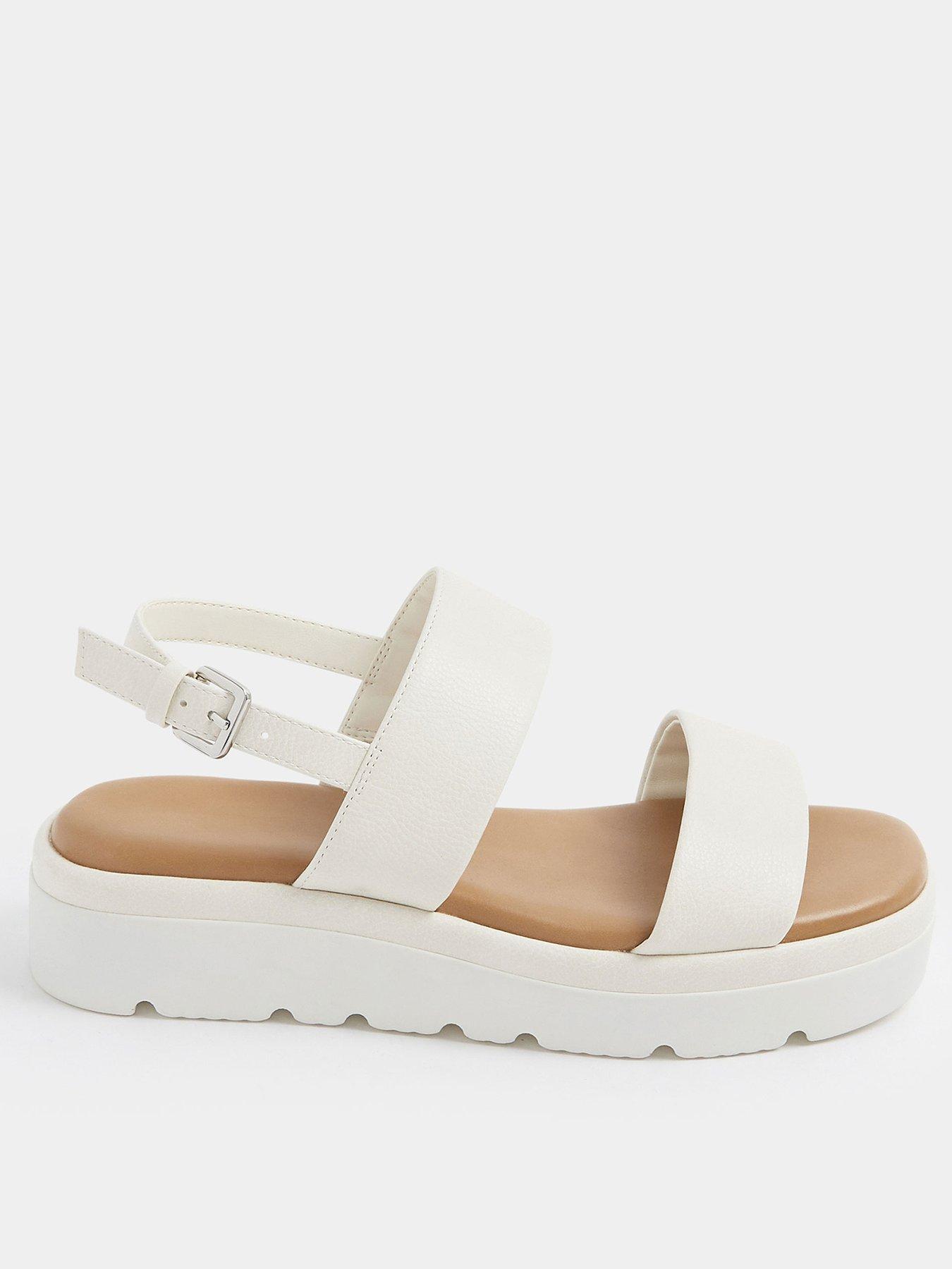Yours Extra Wide Fit 2 Part Padded Low Wedge Sandal