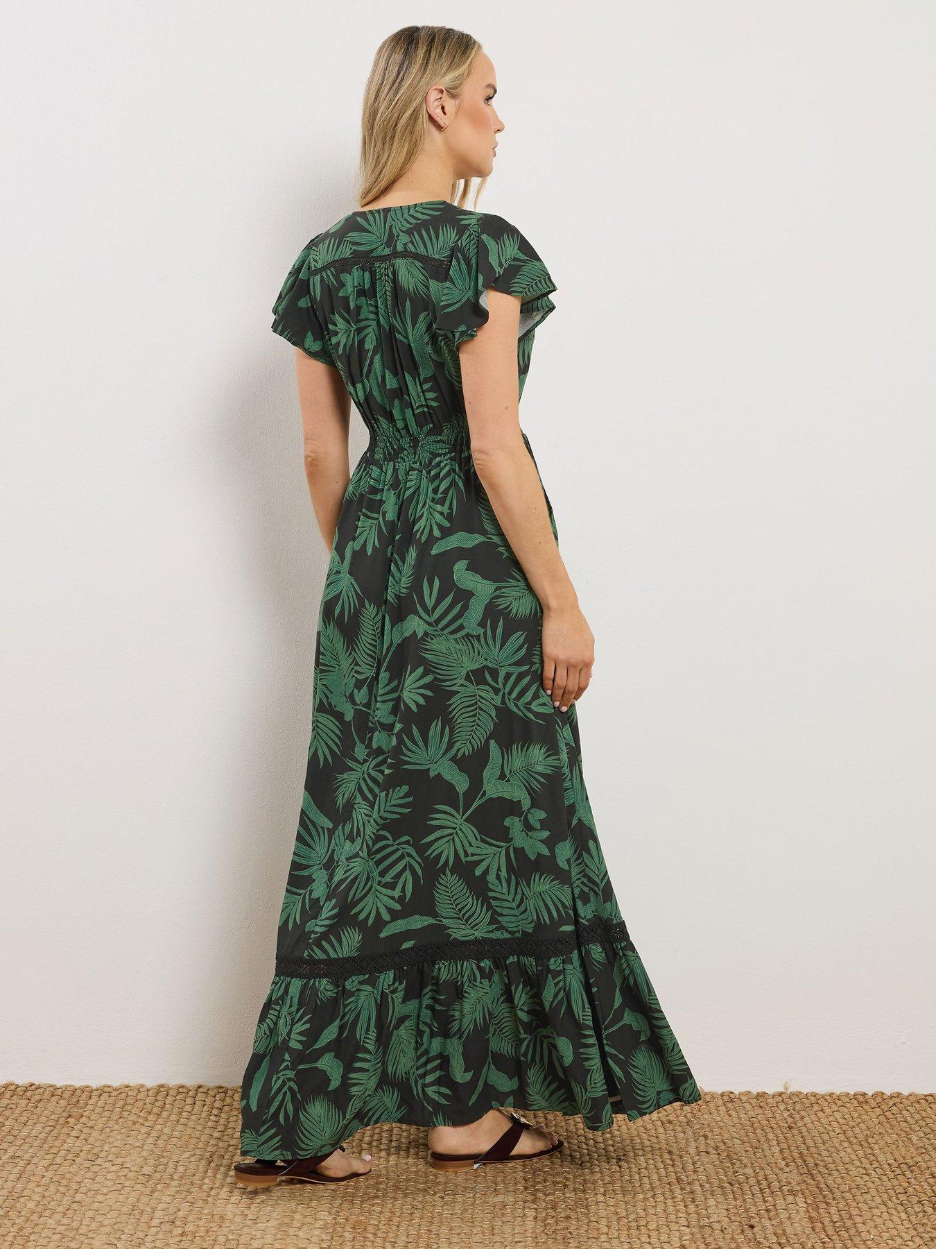 stillFront image of long-tall-sally-tall-leaf-button-through-maxi-dress