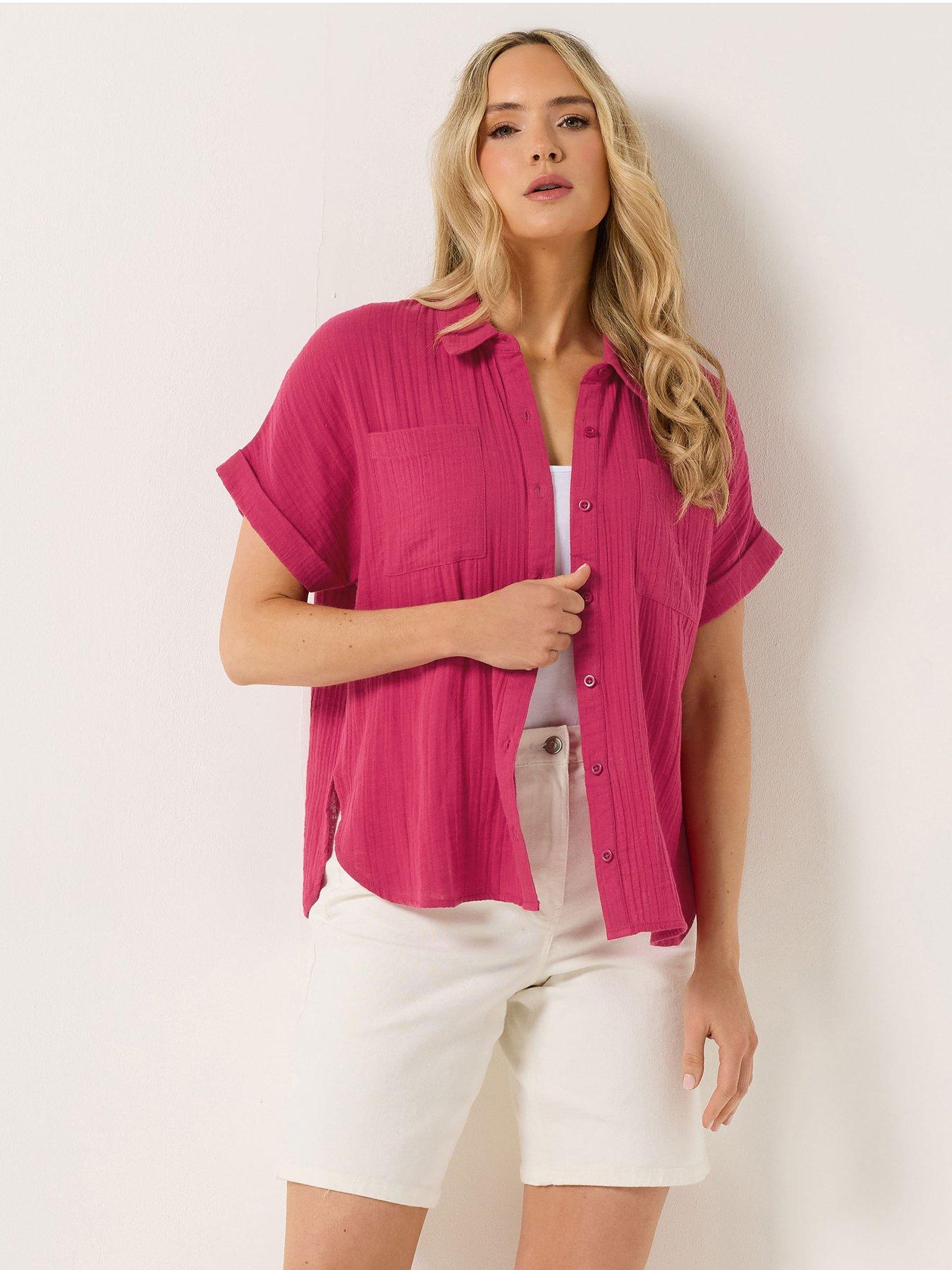 Long Tall Sally Tall Cheesecloth Grown On Sleeve Shirt