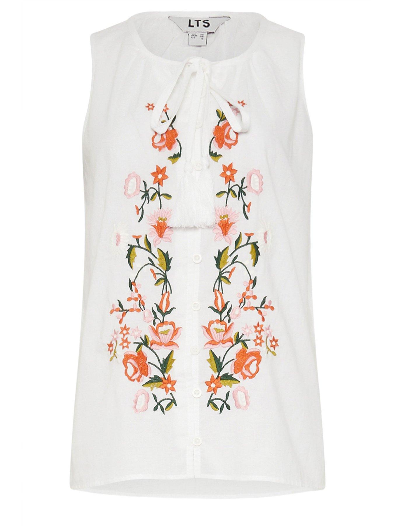 Image 5 of 5 of Long Tall Sally Embroidered Vest - White