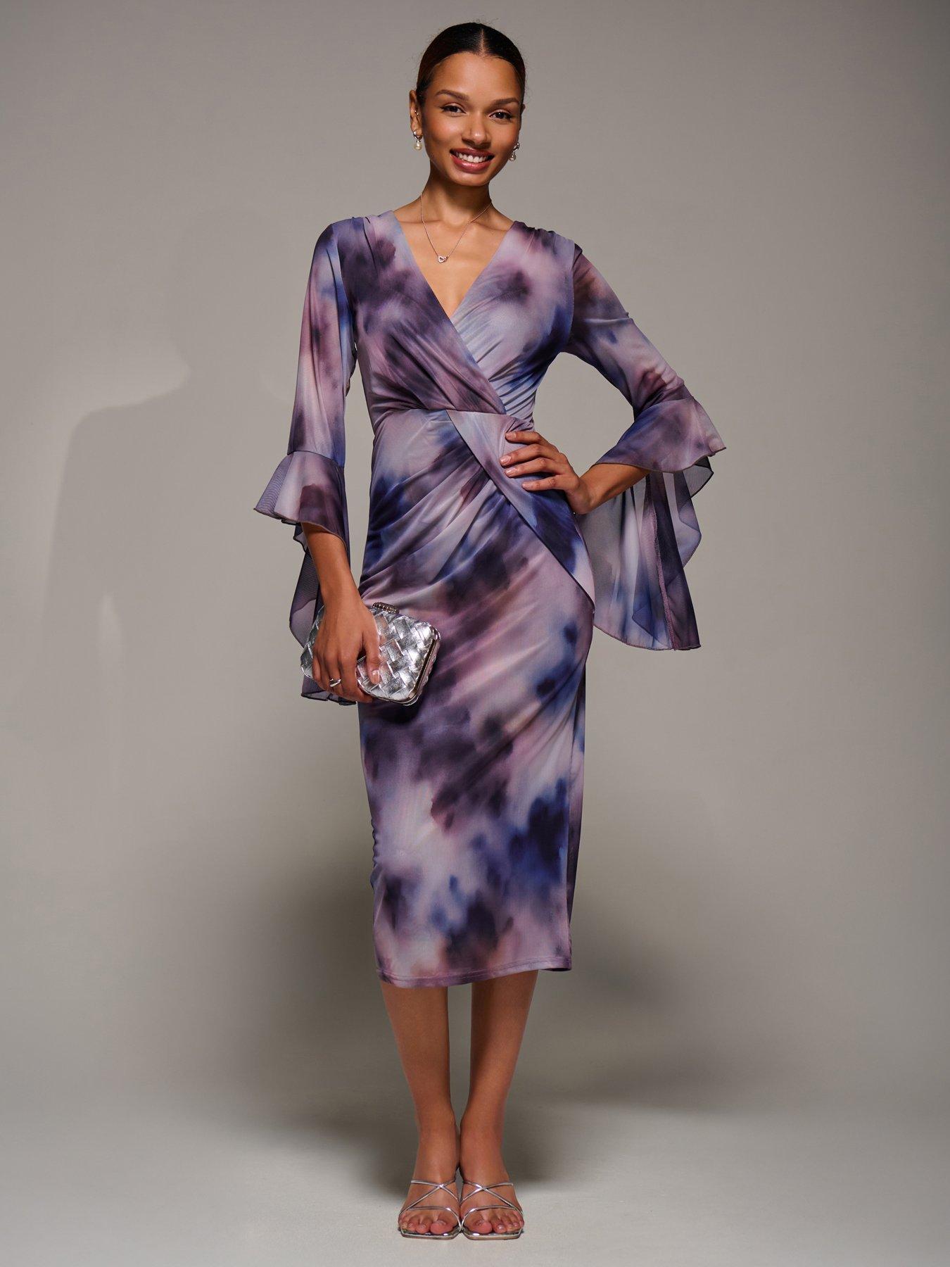 jolie-moi-ruffle-sleeve-ruched-mesh-bodycon-dress