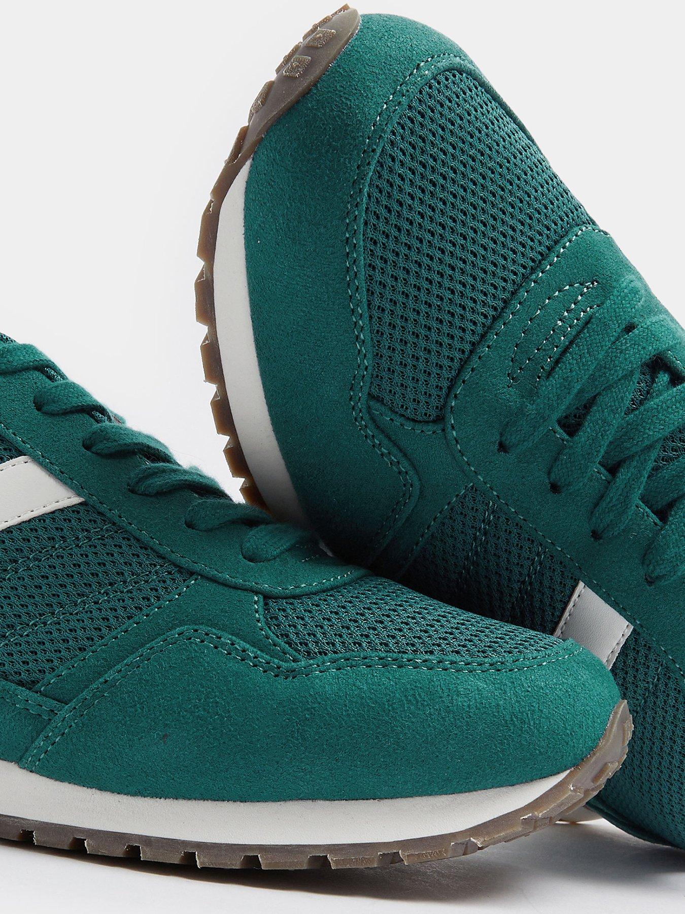 Image 4 of 4 of Yours Extra Wide Fit Eva Colour Block Trainer - Green
