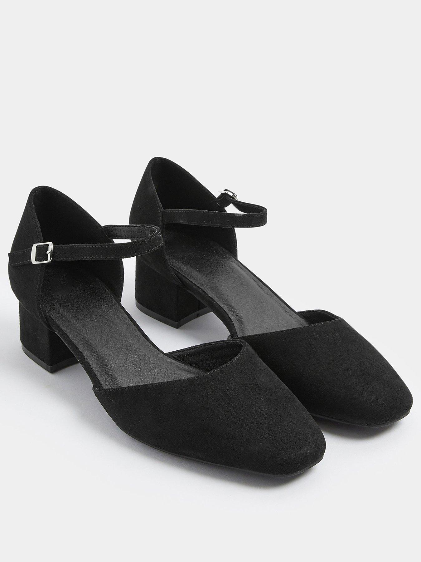 Image 2 of 4 of Yours Extra Wide Fit 2 Part Block Heel Square Toe
