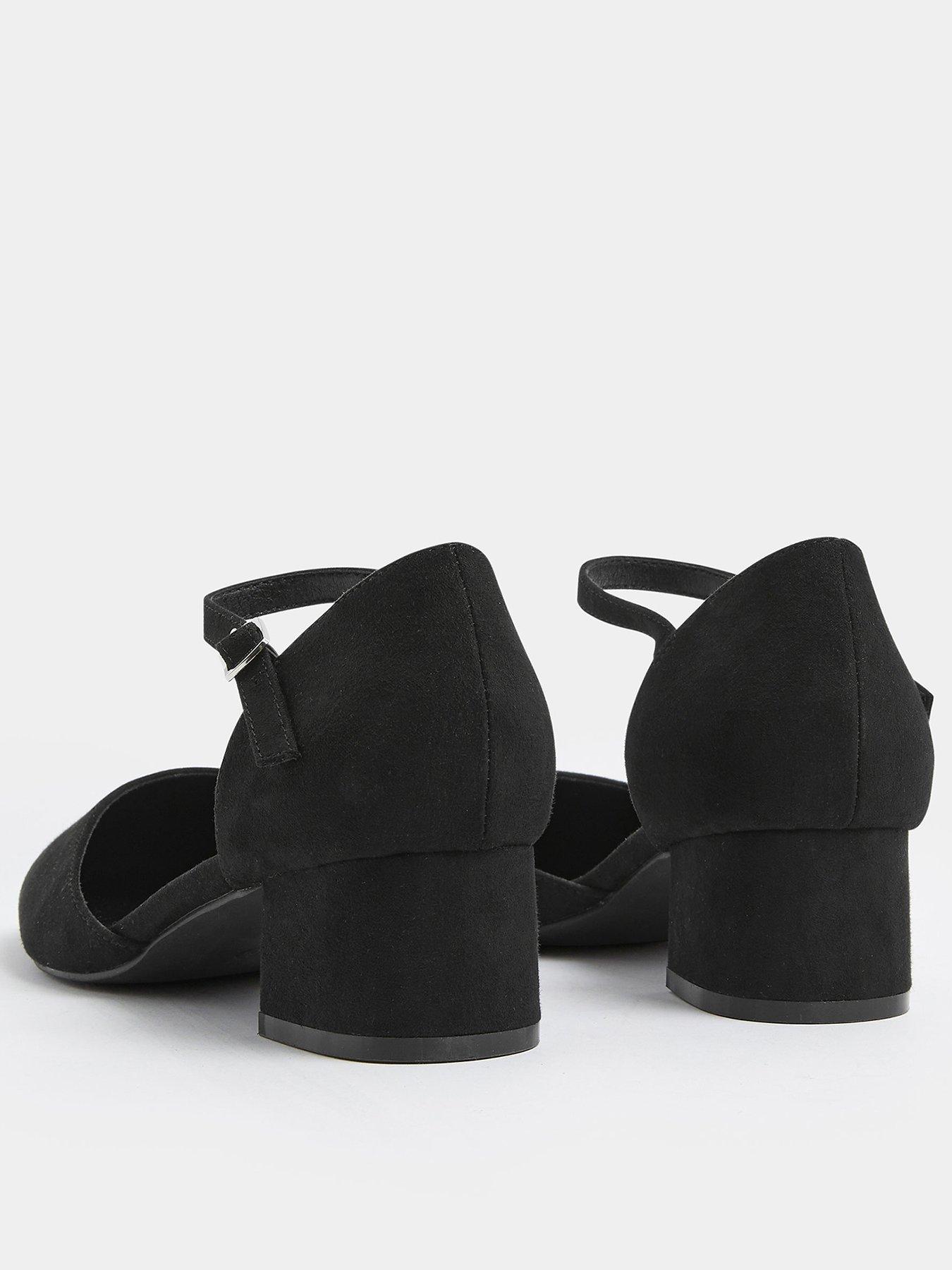 Image 3 of 4 of Yours Extra Wide Fit 2 Part Block Heel Square Toe