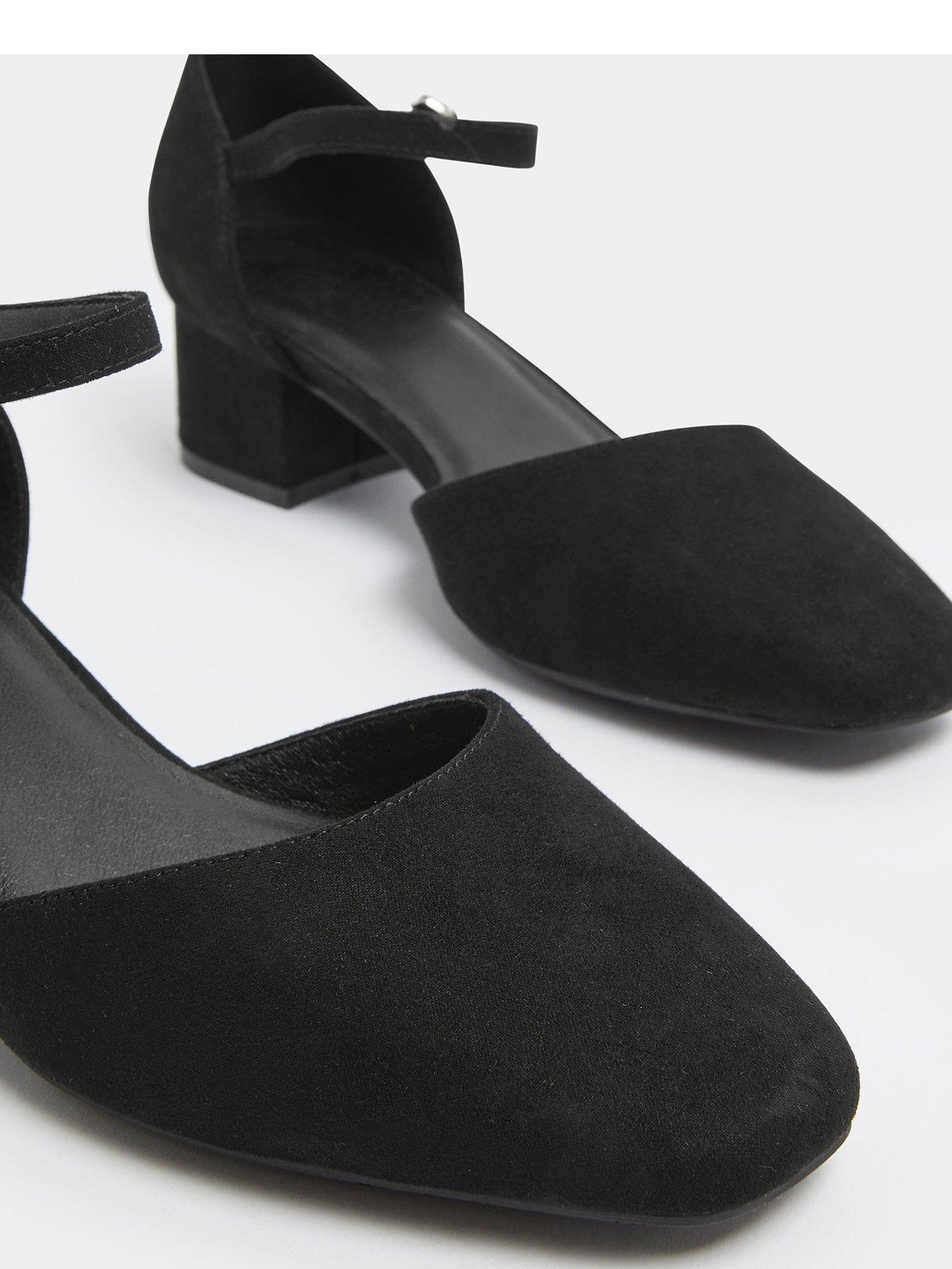 Image 4 of 4 of Yours Extra Wide Fit 2 Part Block Heel Square Toe