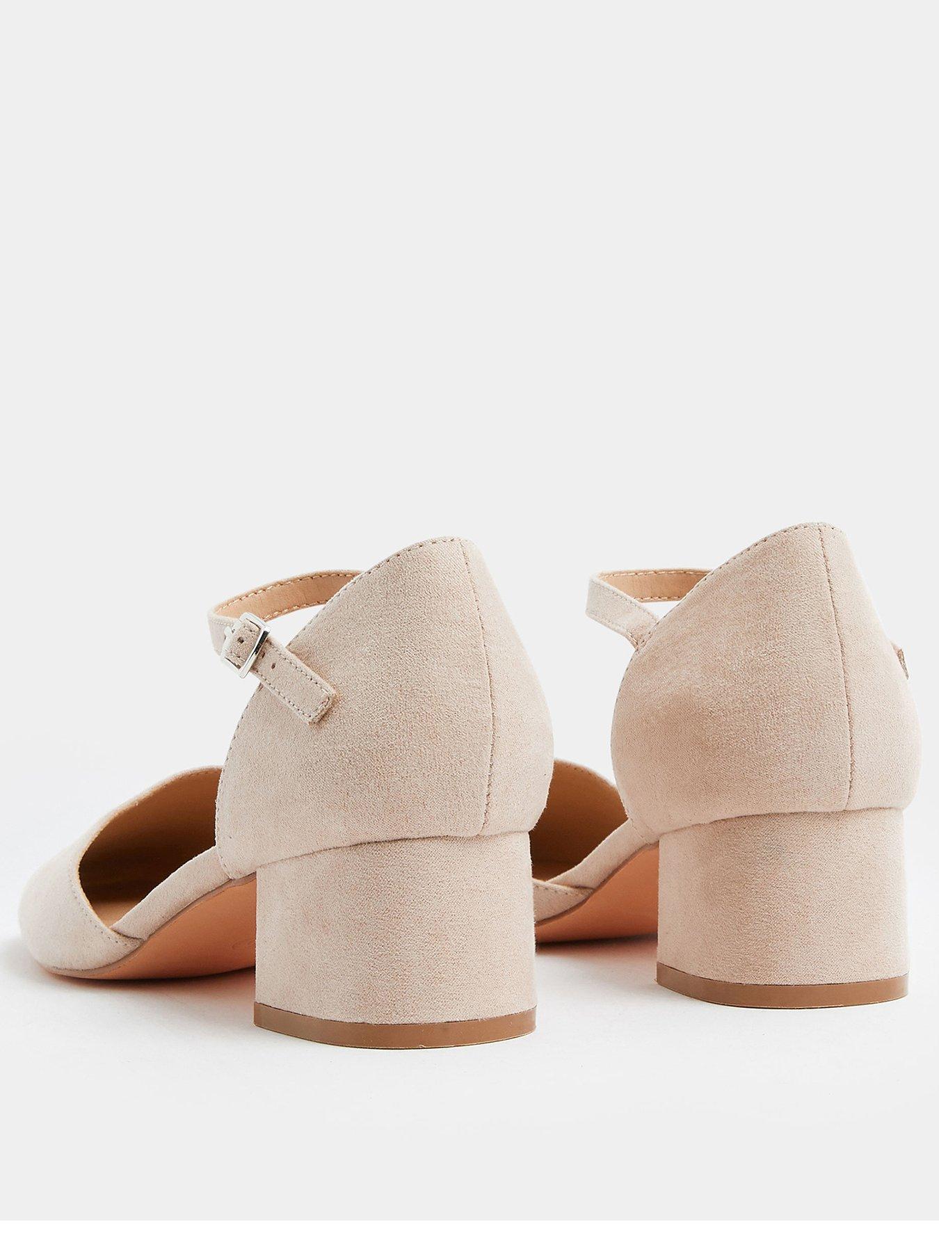  image of yours-extra-wide-fit-2-part-block-heel-square-toe