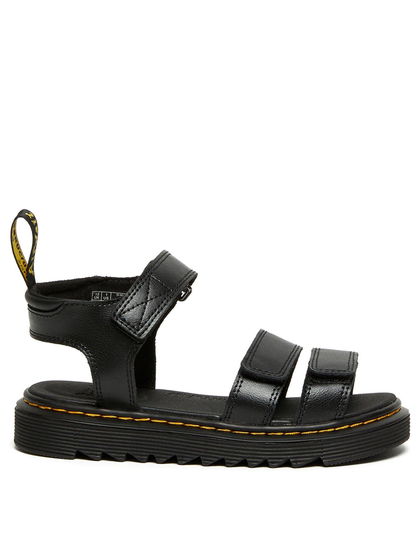 Image 1 of 7 of Dr Martens Junior Klaire Leather Sandal - Black Lamper