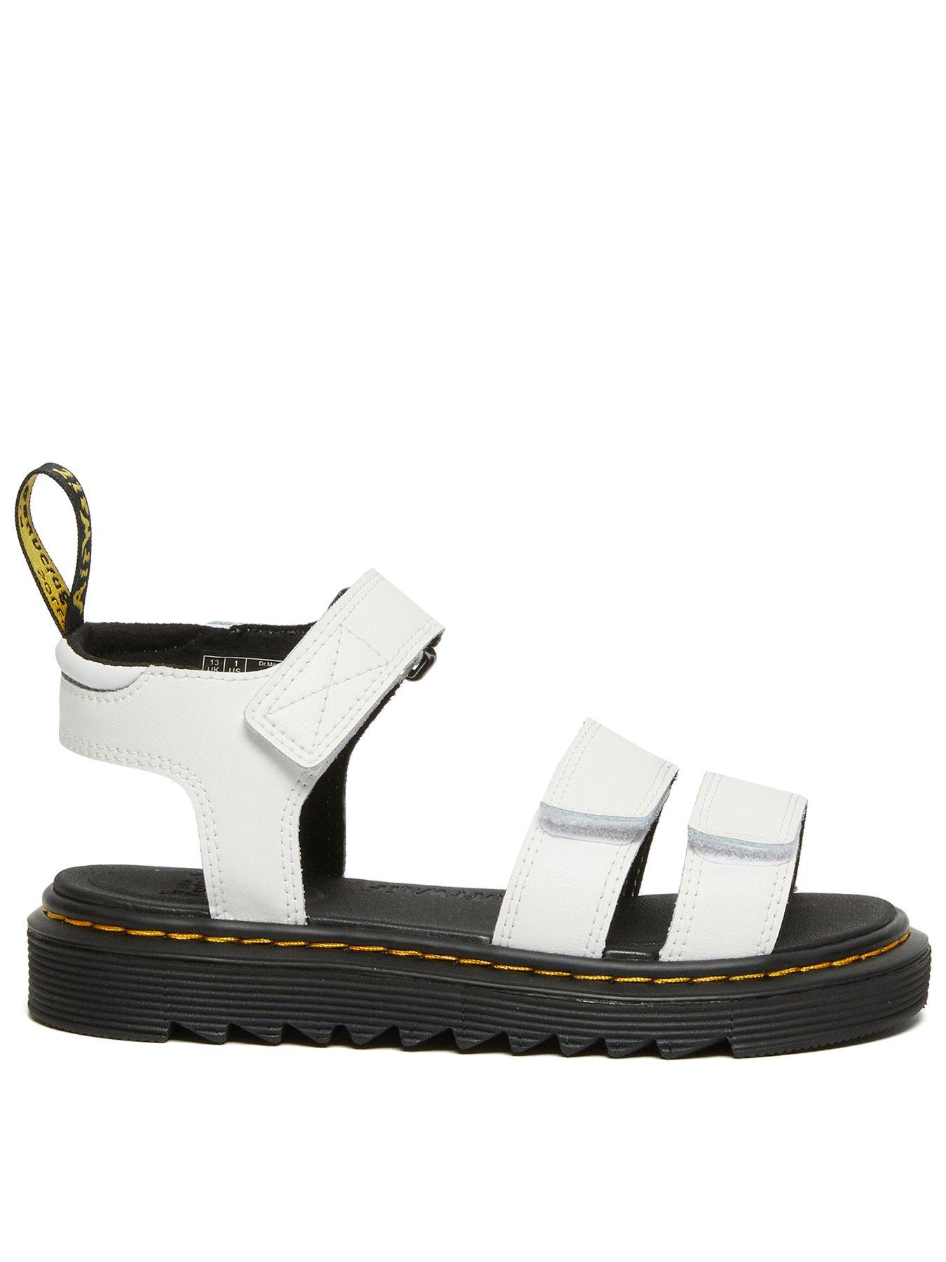 Dr Martens Junior Klaire Leather Sandal - White