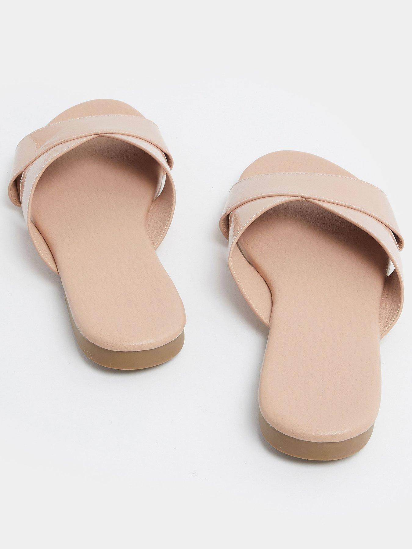 Image 3 of 4 of Yours Extra Wide Fit V Cut Mule - Cream