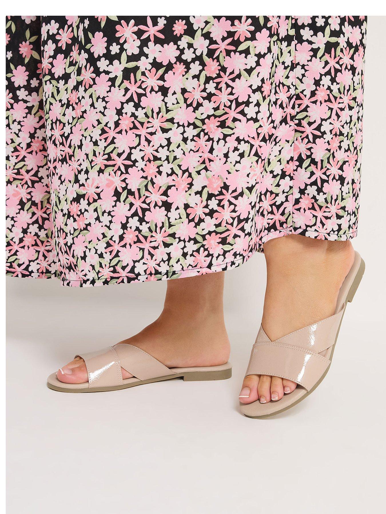 image of yours-wide-fit-v-cut-mules-cream