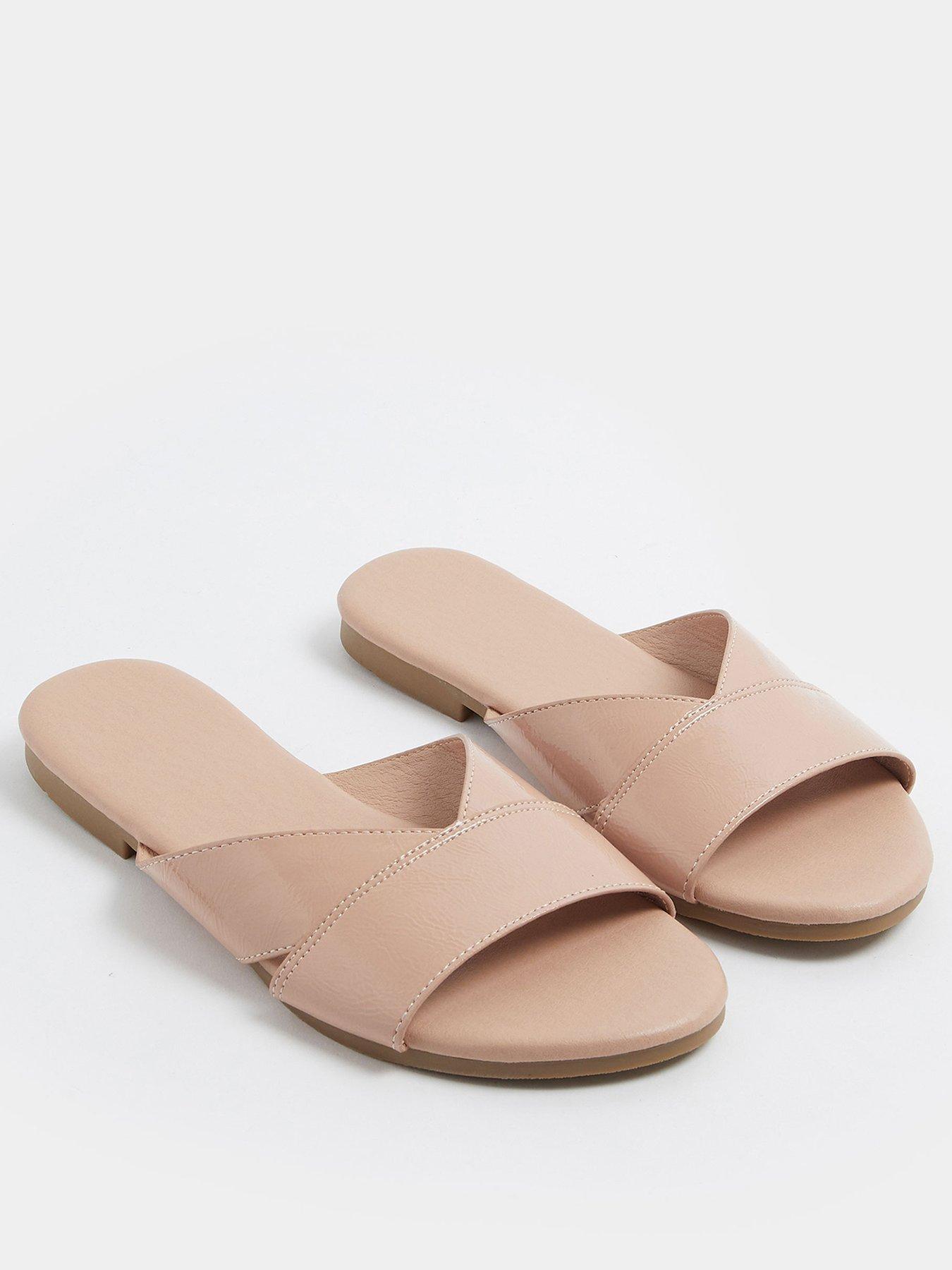  image of yours-wide-fit-v-cut-mules-cream