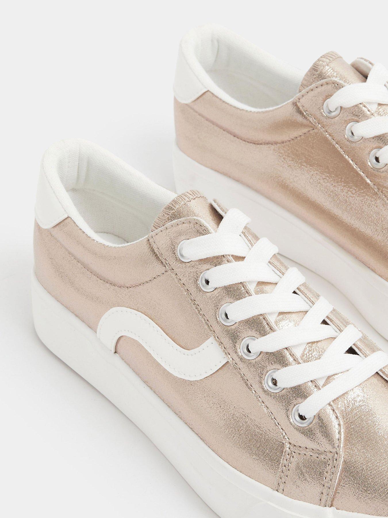  image of yours-extra-wide-fit-swoosh-side-slab-trainers-gold