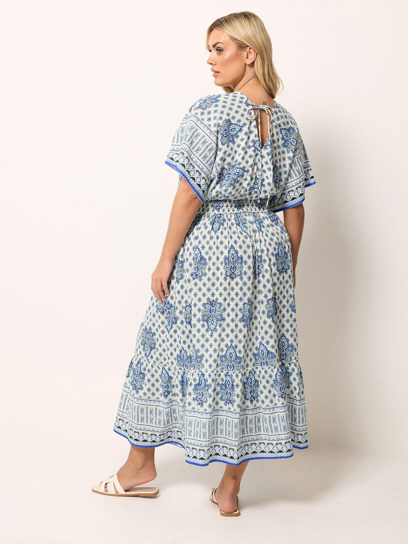stillFront image of yours-curve-cotton-boho-maxi-dress