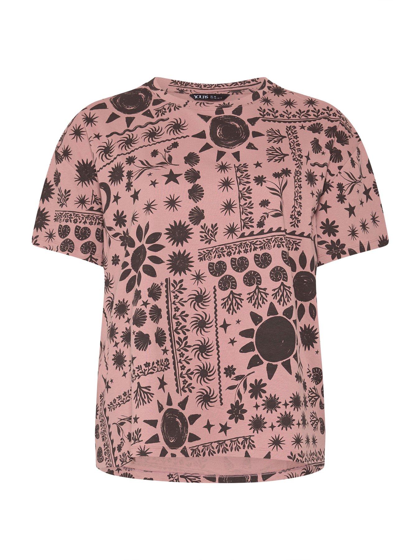 Image 5 of 5 of Yours Curve Step Hem Boxy T-Shirt