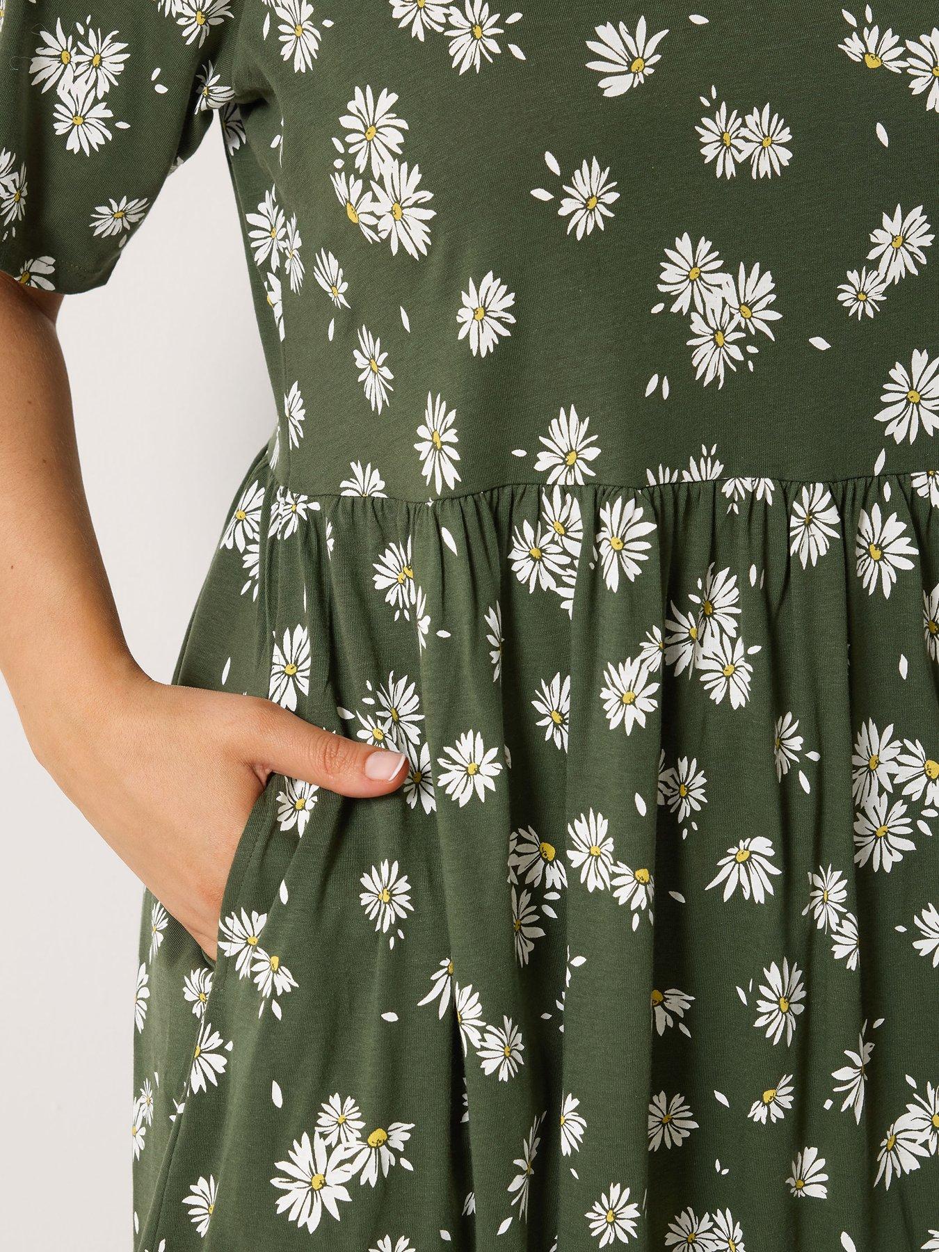  image of yours-curve-throw-on-midaxi-dress-green