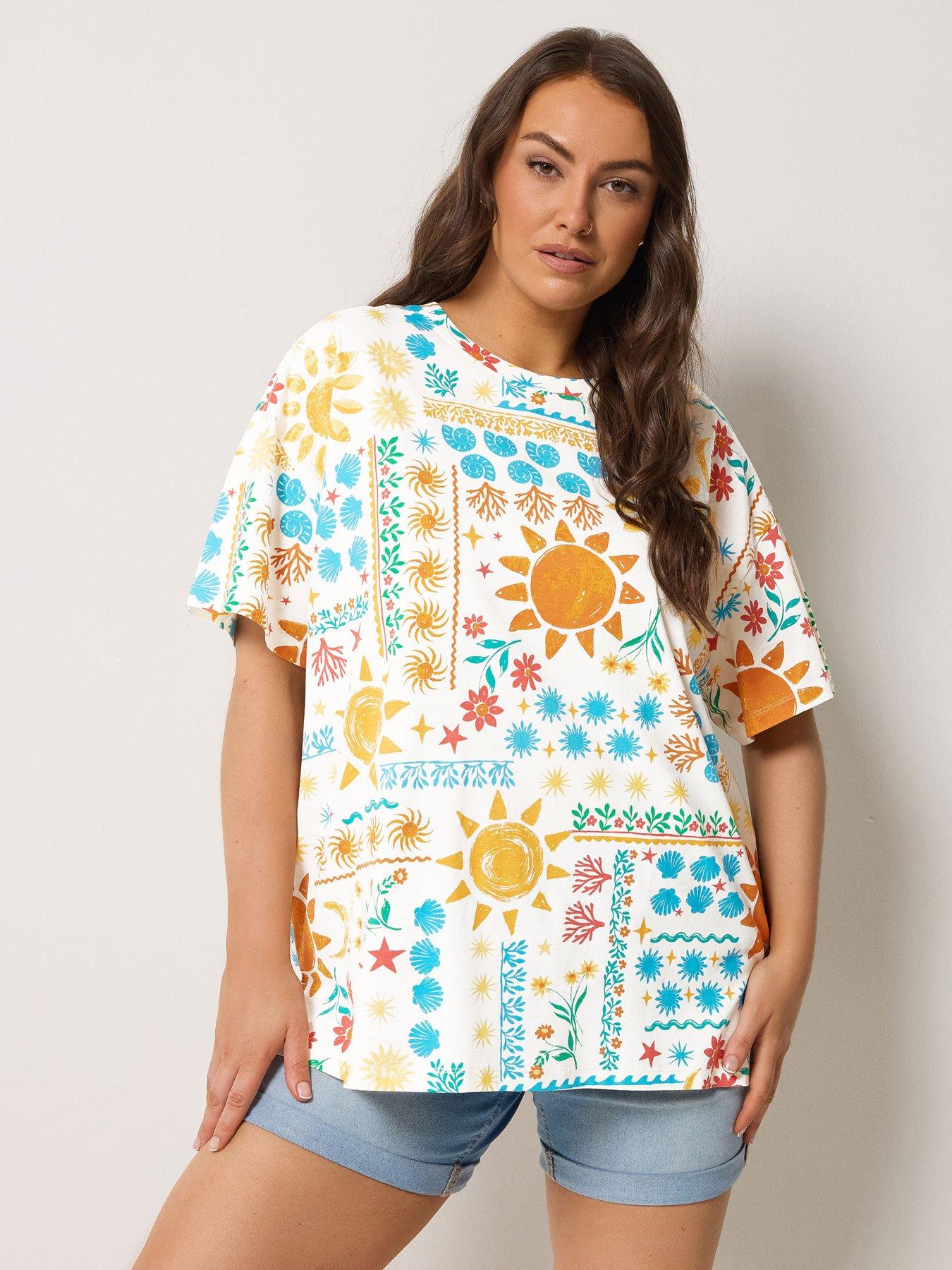 yours-curve-step-hem-boxy-t-shirt-cream