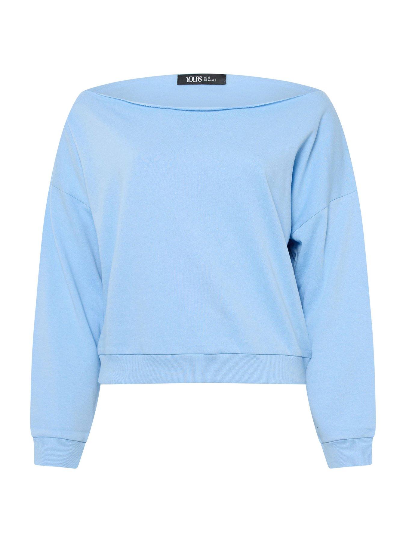  image of yours-curve-off-the-shoulder-sweatshirt-blue