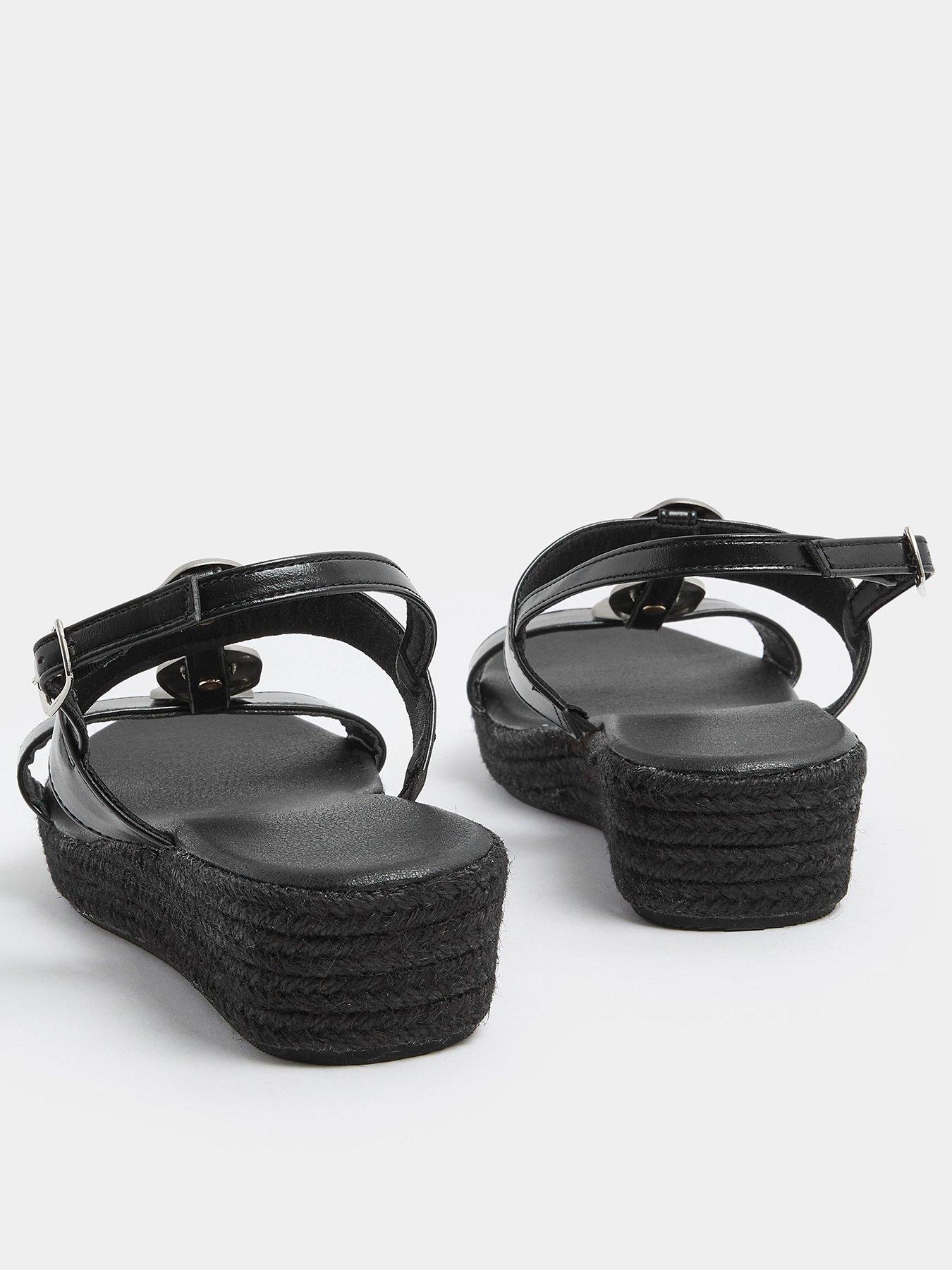  image of yours-wide-fit-hammered-metal-disk-wedges-black