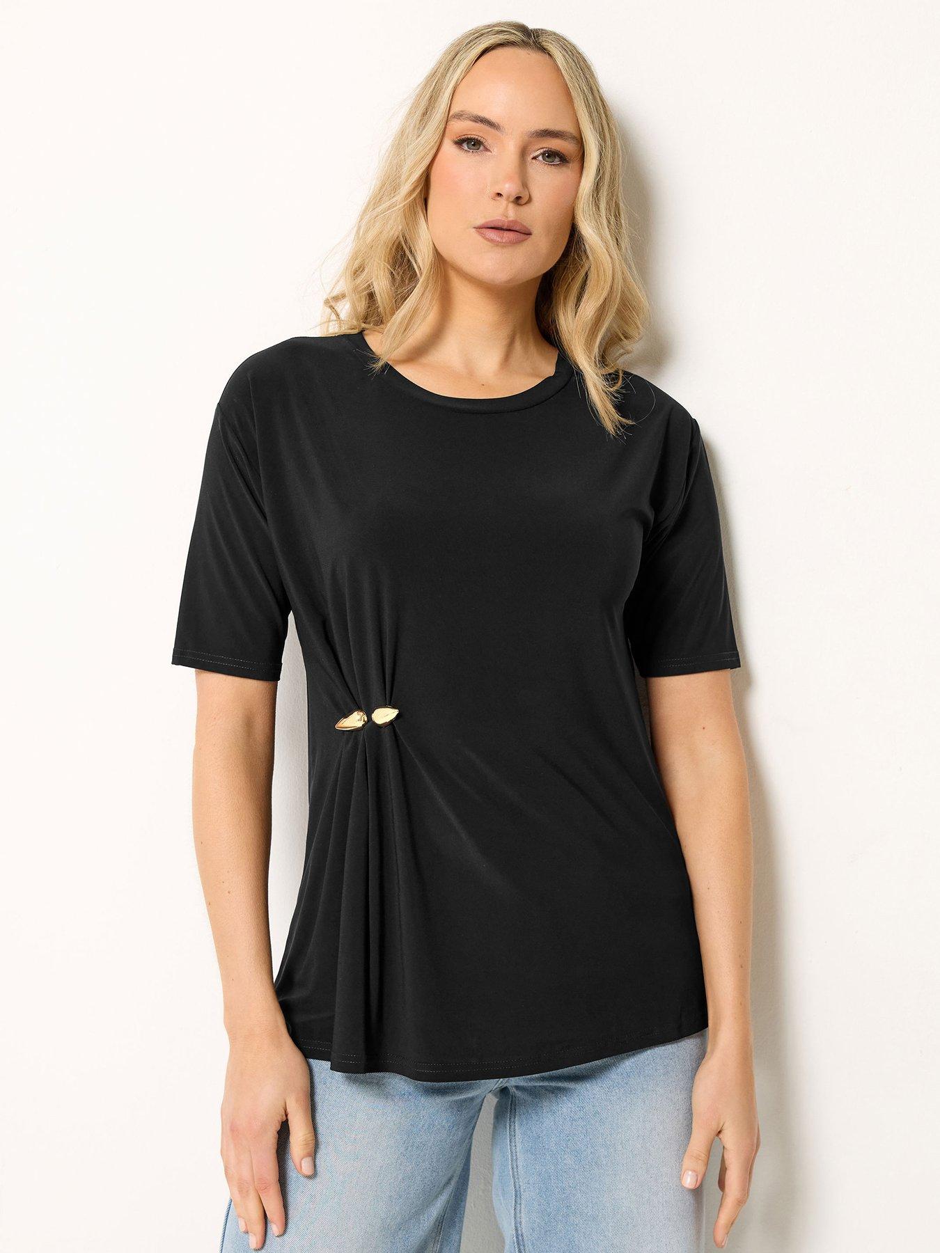 Long Tall Sally Tall Oversized Metal Detail T-Shirt