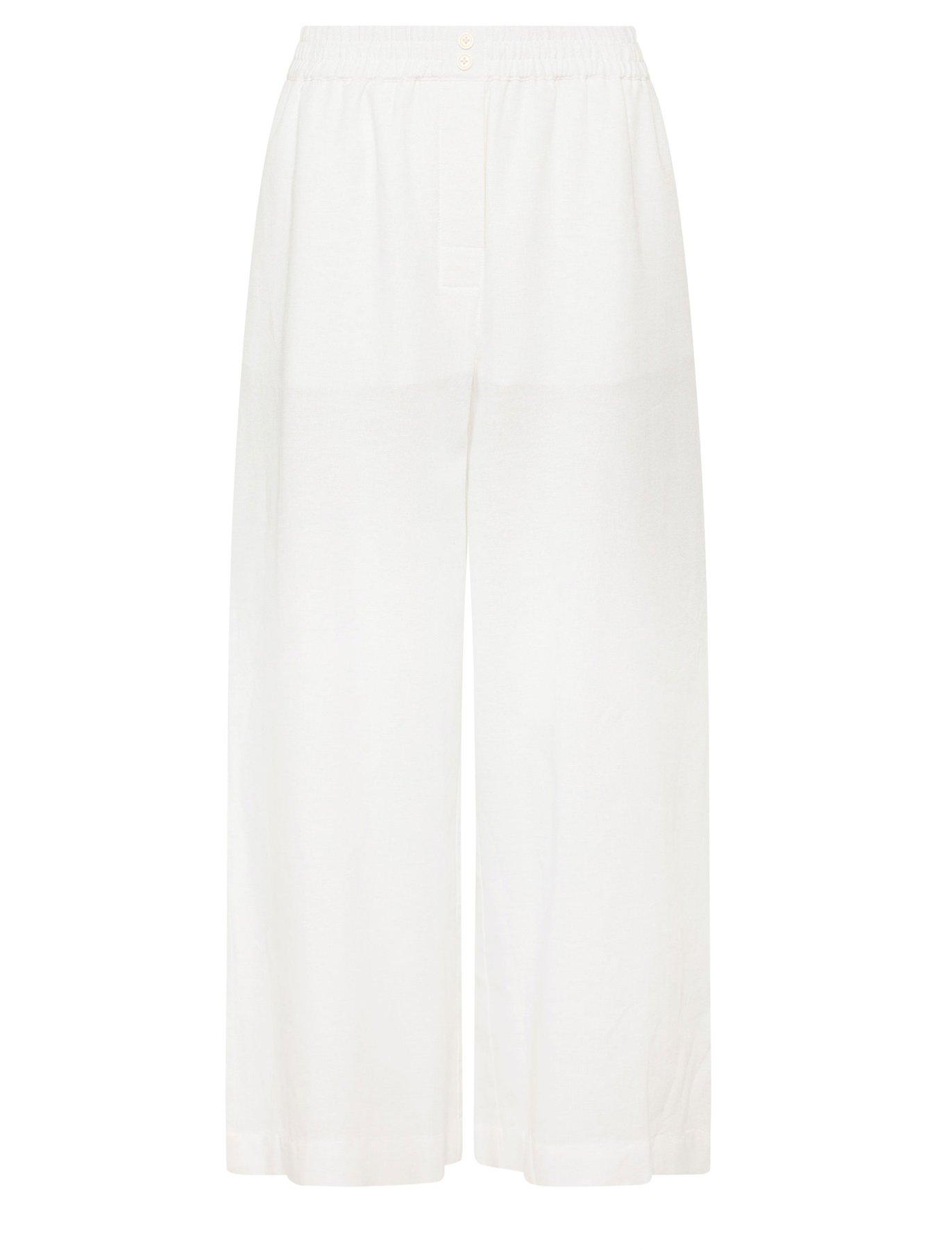 Image 5 of 5 of PixieGirl Petite Button Wide Leg Trousers