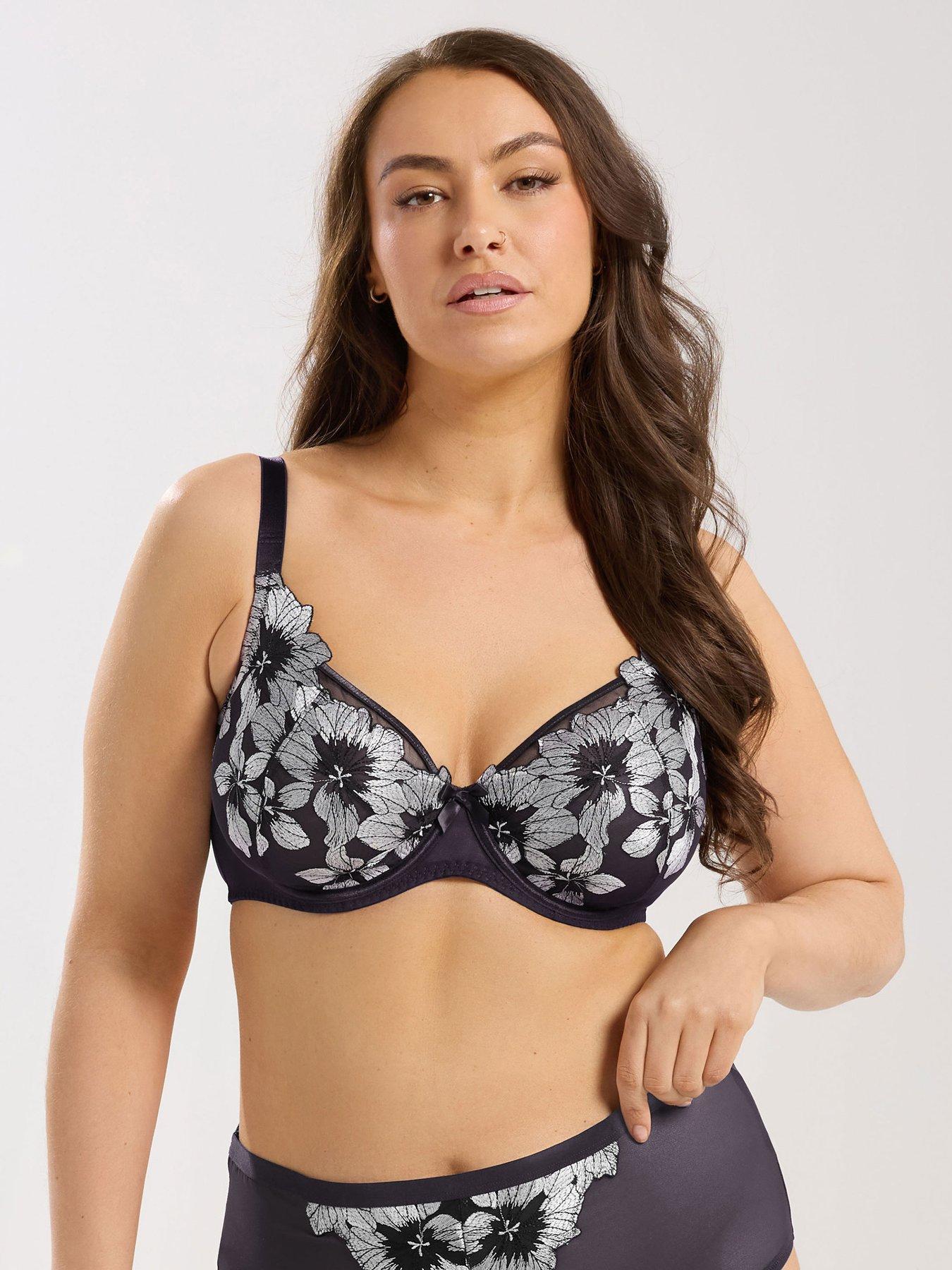 Yours Curve Embroidered Non-Padded Bra