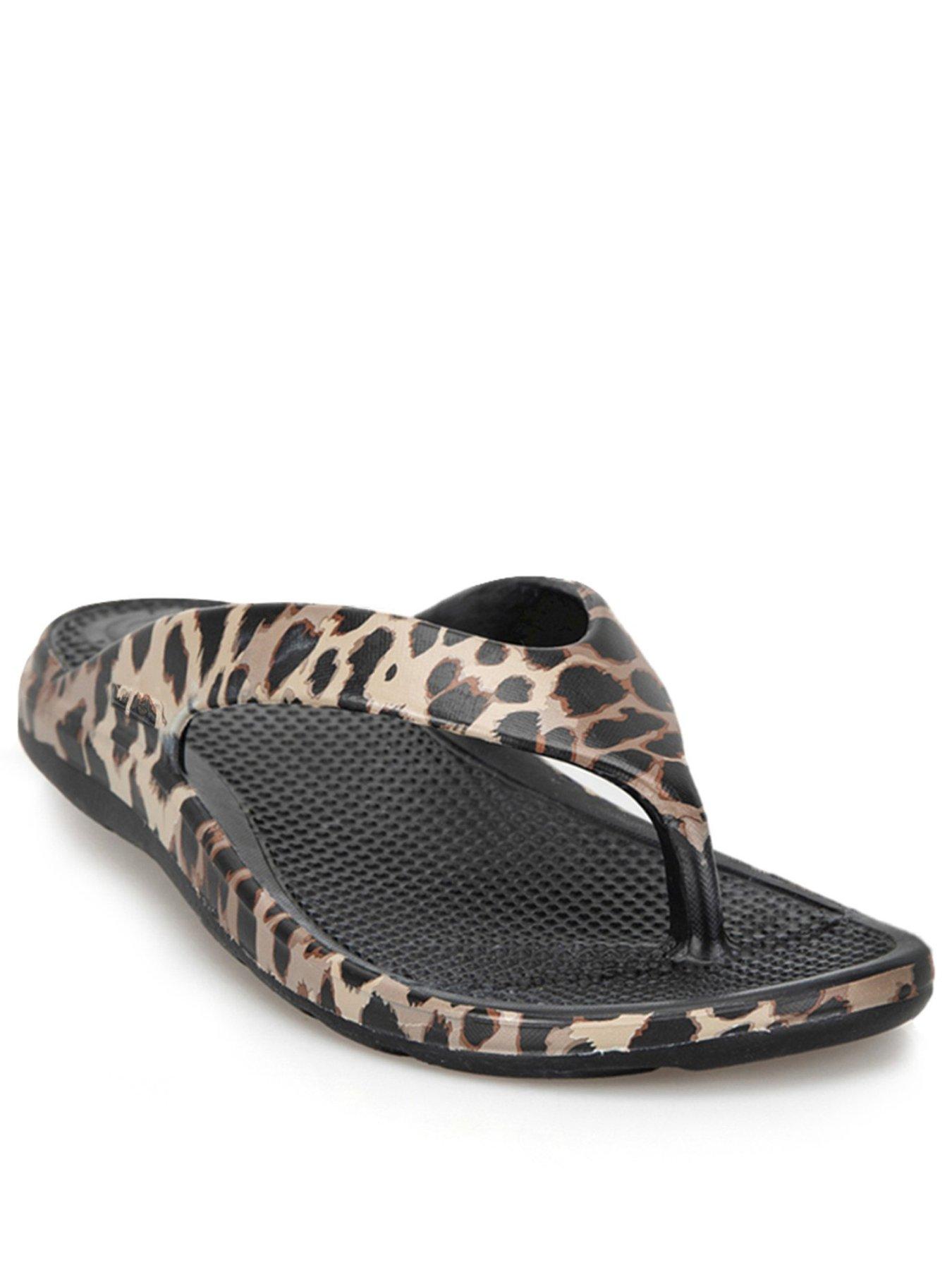 Image 2 of 6 of TOTES Solbounce Ladies Toe Post - Animal Print