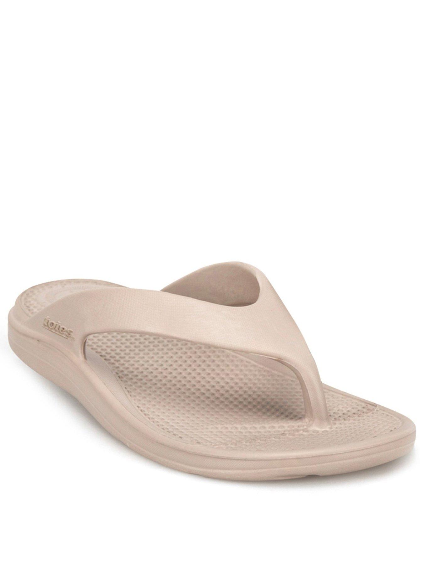 stillFront image of totes-solbounce-ladies-toe-post-taupe