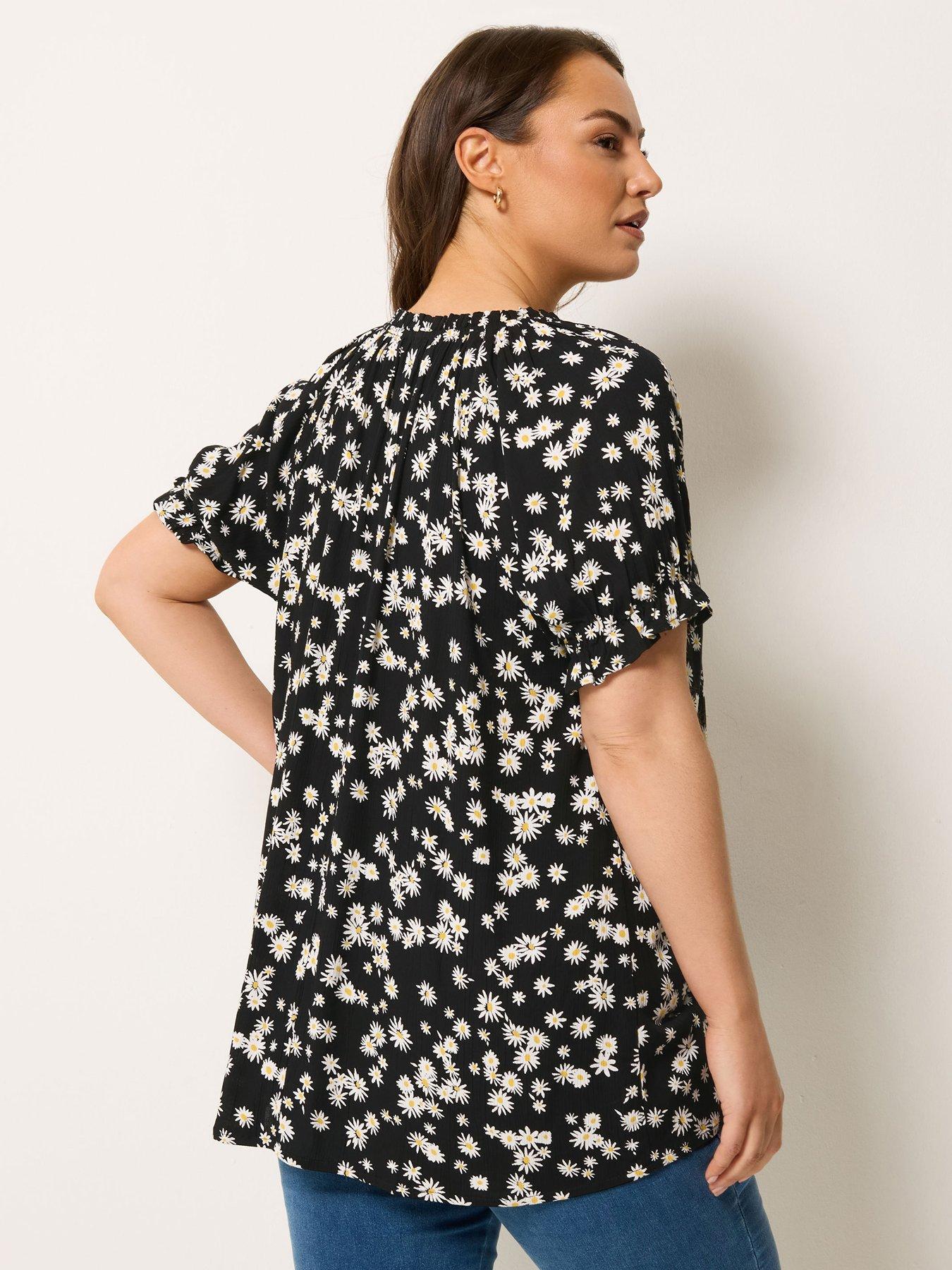 Image 2 of 4 of Yours Curve Crinkle Gypsy Top