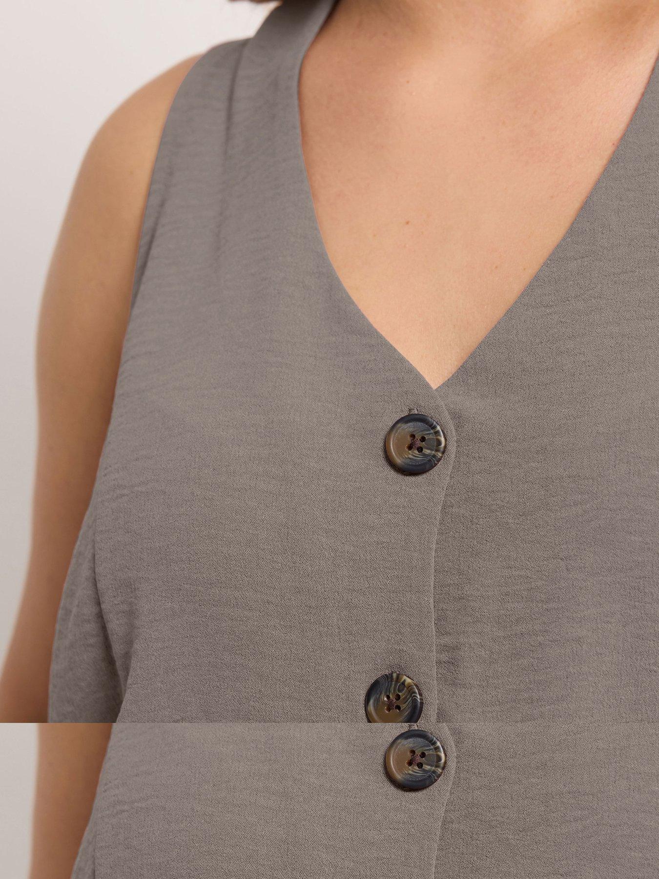 Image 4 of 5 of Yours Curve Waistcoat Vest - Purple