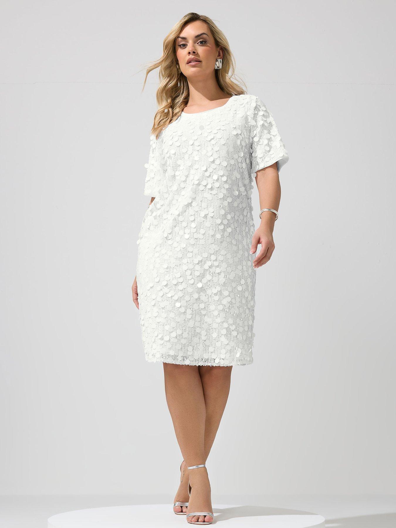 yours-curve-sequin-t-shirt-dress-white