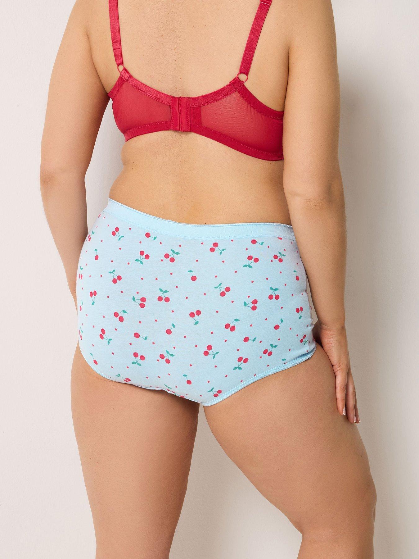 Image 2 of 5 of Yours Curve 5 Pack Berry Print Shorts