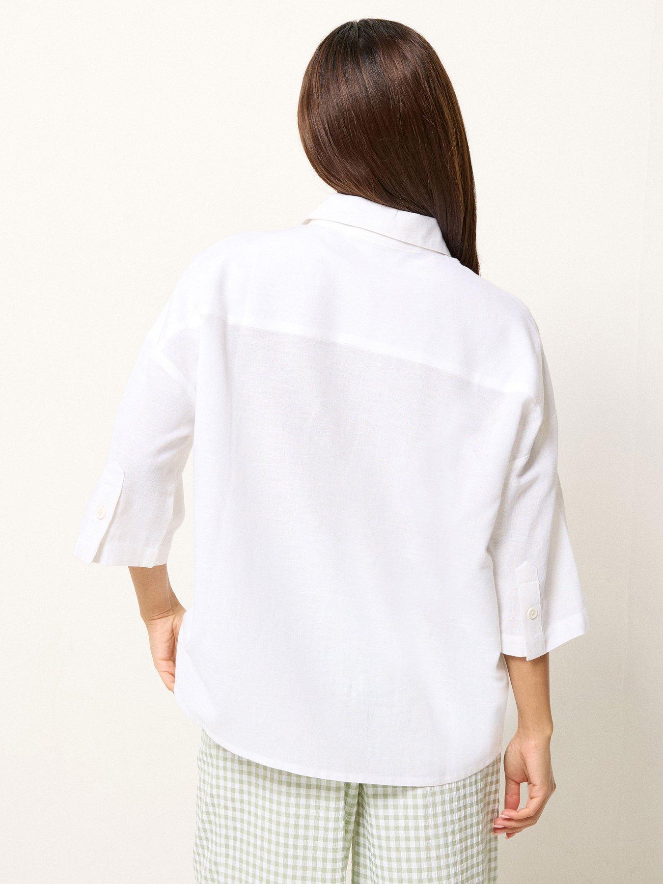 stillFront image of pixiegirl-petite-short-sleeve-shirt-white