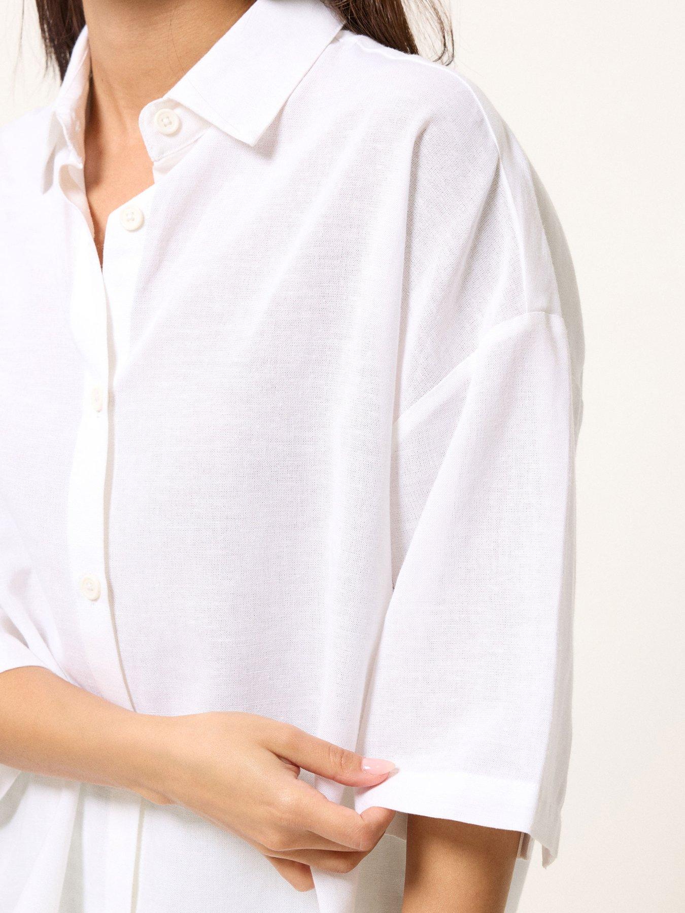  image of pixiegirl-petite-short-sleeve-shirt-white