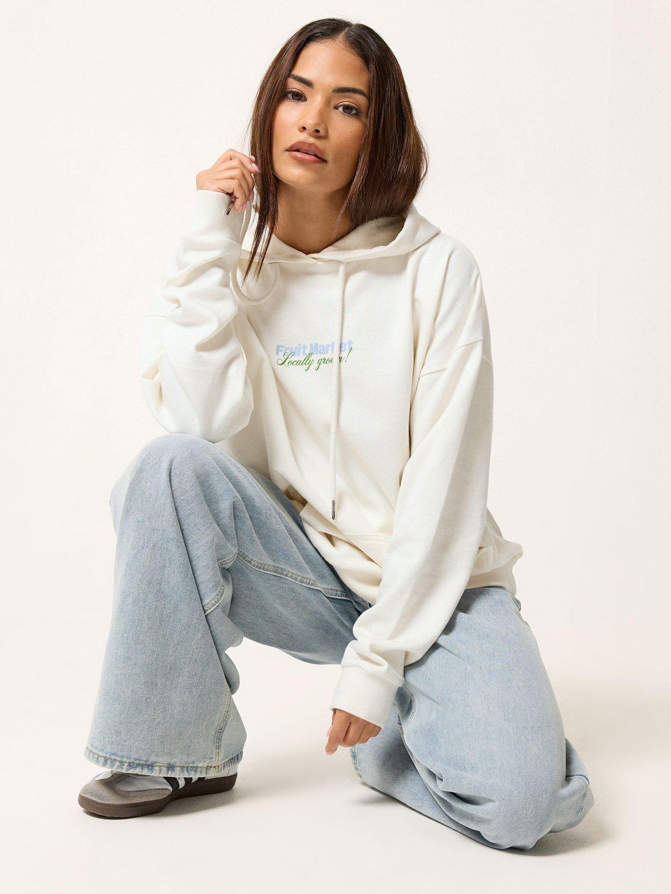 Image 1 of 4 of PixieGirl Petite Blueberry Oversized Hoodie